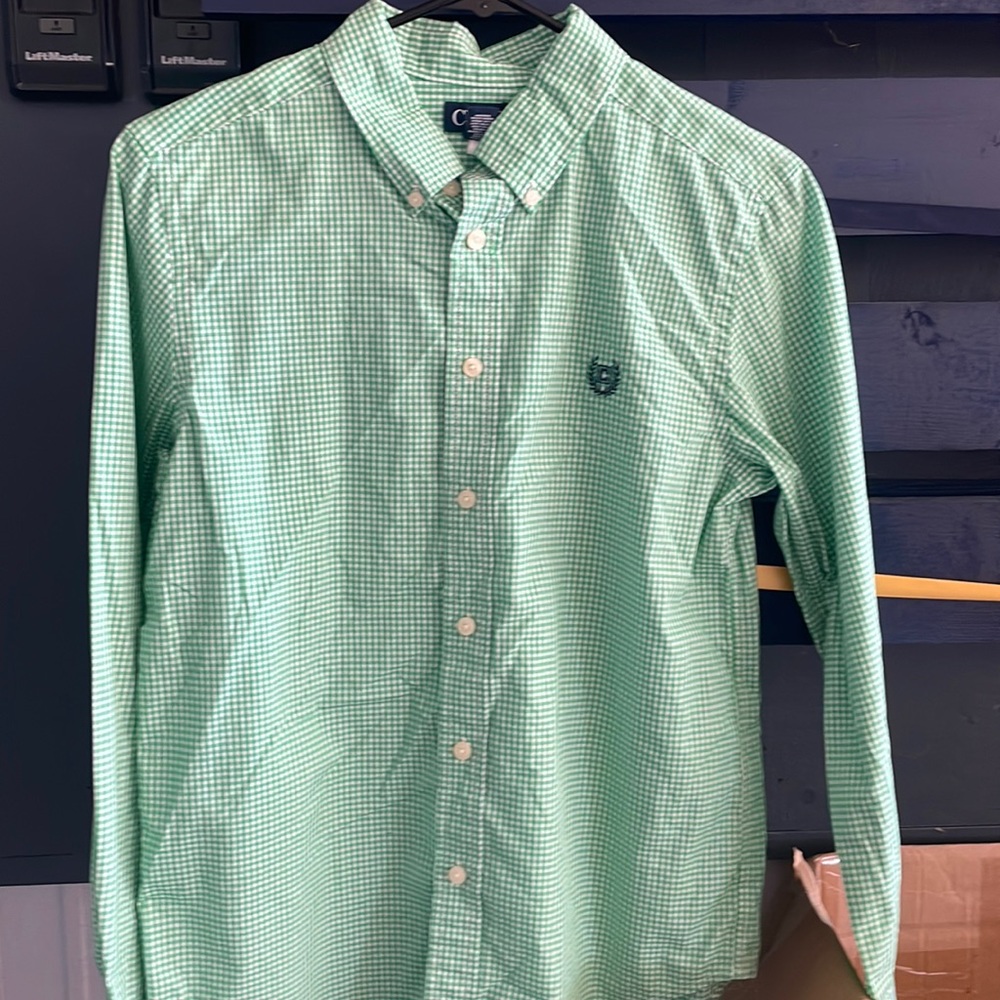 Boys Green Checkered by Chaps